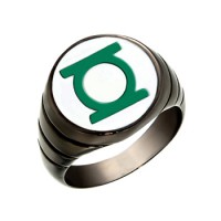 Green Lantern Inspired Silver Ring Blackest Night Jewelry V3
