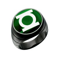 Green Lantern Inspired Silver Ring Blackest Night Style Jewelry