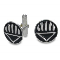 Black Lantern Inspired Cufflink Sterling Silver Jewelry