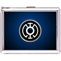 Blue Lantern Cigarette Case Stainless Steel with Lighter