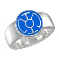Blue Lantern Inspired Silver Ring Enameled Jewelry V2