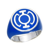 Blue Lantern Inspired Silver Ring Full Blue Jewelry