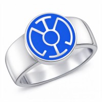 Blue Lantern Inspired Silver Ring Enameled Jewelry V2
