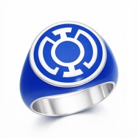Blue Lantern Inspired Silver Ring Full Blue Jewelry