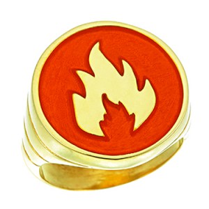 Captain Planet Fire Ring Silver Jewelry