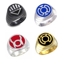 SUPER SAVER Green Lantern Inspired Silver Rings Set Jewelry