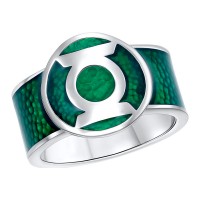 Green Lantern Inspired Ring Brightest Day Edition Silver Jewelry
