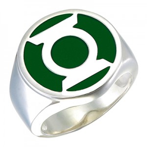 Green Lantern Inspired Silver Ring Green Edition Jewelry