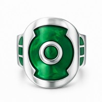 Green Lantern Inspired Ring First Flight Silver Ring Jewelry