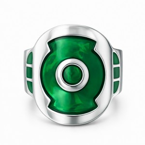 Green Lantern Inspired Ring First Flight Silver Ring Jewelry