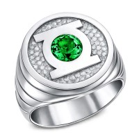 Green Lantern Inspired Silver Ring Will Power Edition