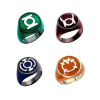 SUPER SAVER Green Lantern Inspired Snakeskin Silver Rings Set