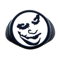 The Joker Inspired Silver Ring Jewelry Black Edition