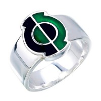 Green Lantern Inspired Silver Ring Kyle Rayner Style Jewelry V2