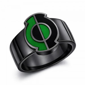 Green Lantern Inspired Silver Ring Kyle Rayner Style Jewelry V1