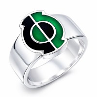 Green Lantern Inspired Silver Ring Kyle Rayner Style Jewelry V2