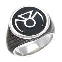 Phantom Lantern Inspired Silver Ring Snake Skin Edition
