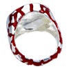 Red Lantern Inspired Silver Ring Blood Vessels Edition