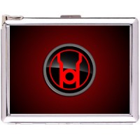 Red Lantern Cigarette Case Stainless Steel with Lighter