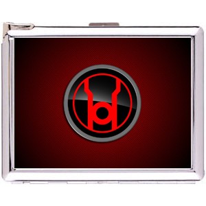 Red Lantern Cigarette Case Stainless Steel with Lighter