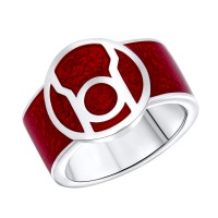 Red Lantern Inspired Ring Rage Edition Silver Jewelry