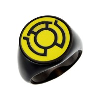 Sinestro Corps Inspired Silver Ring Blackest Night Edition