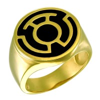 Sinestro Corps Inspired Silver Ring Gold Plated Jewelry