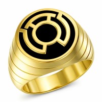 Sinestro Corps Inspired Silver Ring Yellow Gold Plt Jewelry
