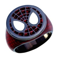 Spider-Man Inspired Silver Ring Snake Skin Edition