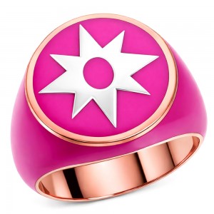 Star Sapphire Inspired Silver Ring Full Violet Jewelry