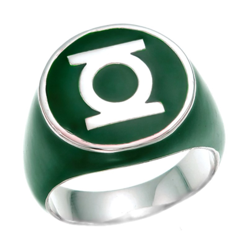 Bedoel doden verbinding verbroken Green Lantern Inspired Silver Ring Full Green Jewelry