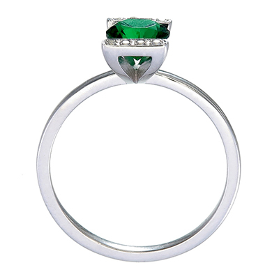 thumbnail image 2 of Platinum Plated Green Lantern Ring – Austrian Crystal, Solitaire Style, Superhero 2 of 5