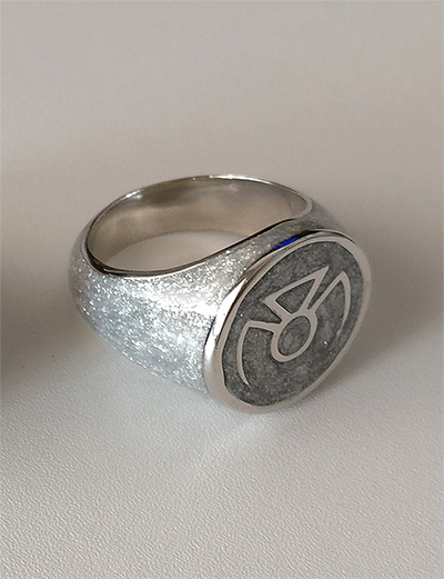 Phantom Lantern Inspired Silver Ring Glitter Edition